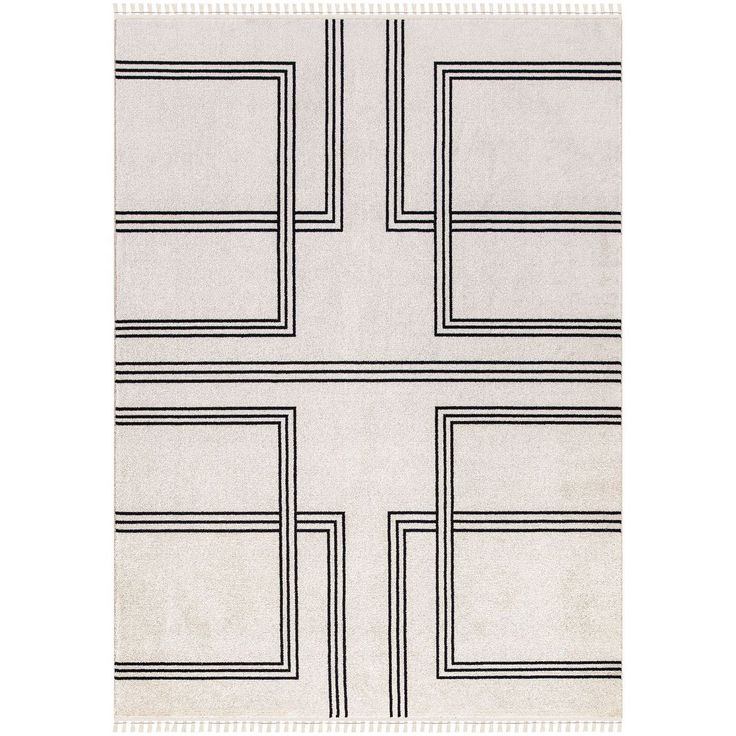 Matto Linento Agora, mustavalkoinen, eri kokoja