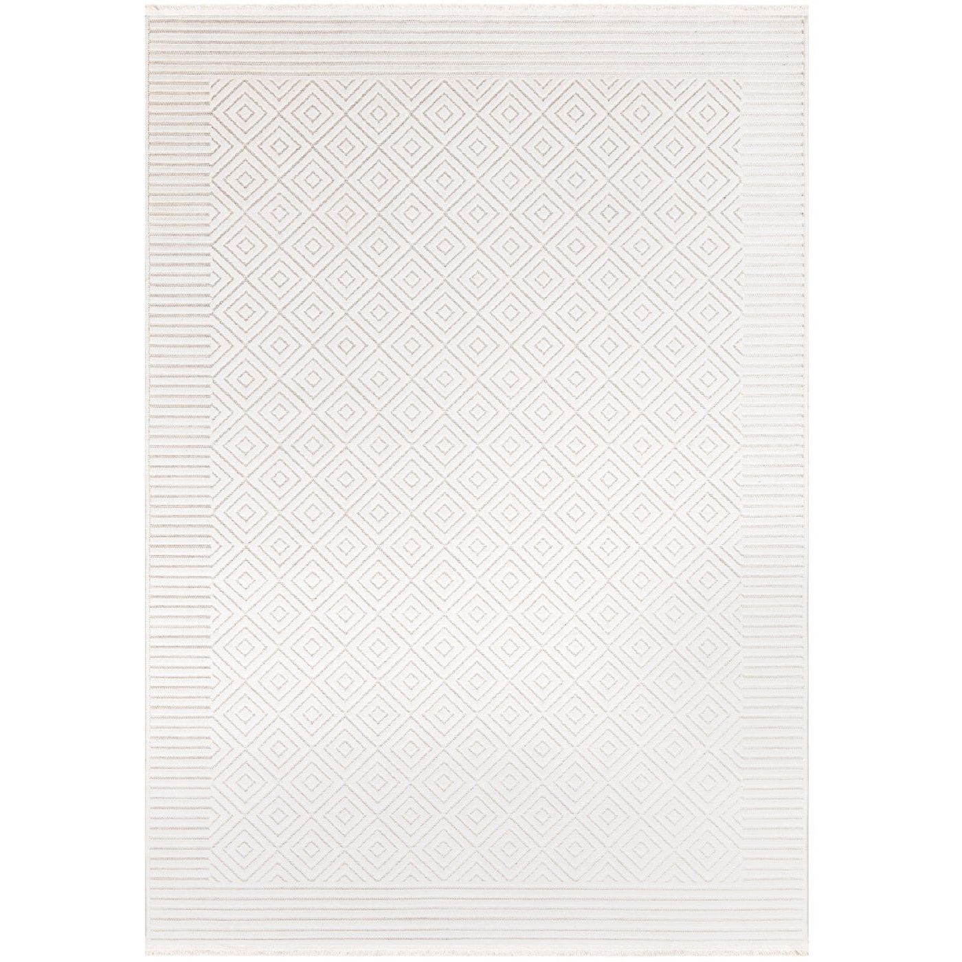 Matto Linento Meridyen, 115x180cm, valkoinen