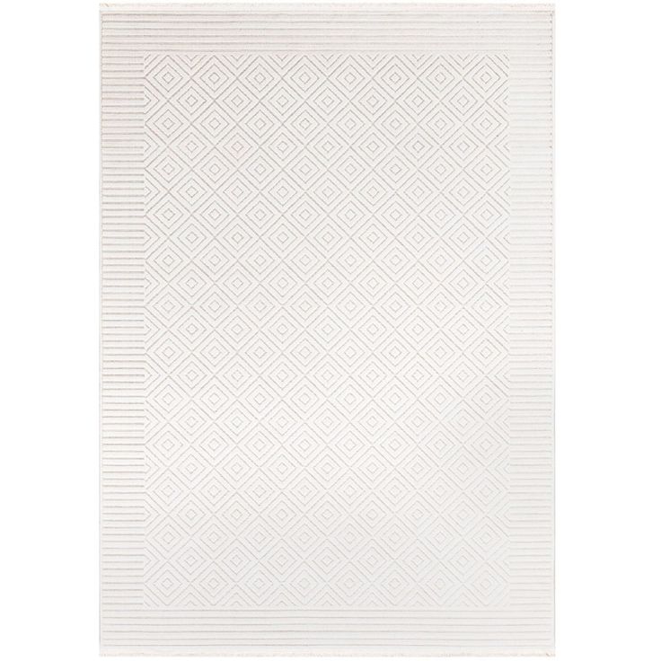 Matto Linento Meridyen, 115x180cm, valkoinen