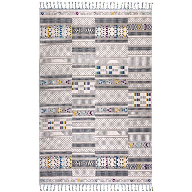 Matto Linento Laila, 115x180cm, harmaa