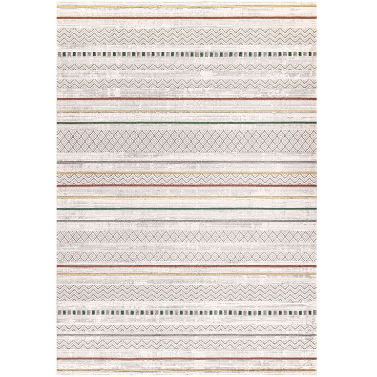 Matto Linento Capri, beige/punainen, eri kokoja