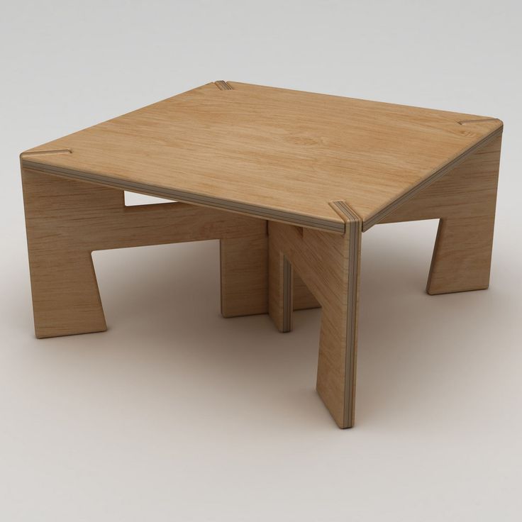 Sohvapöytä Linento Furniture Tabula, 75x75cm, ruskea