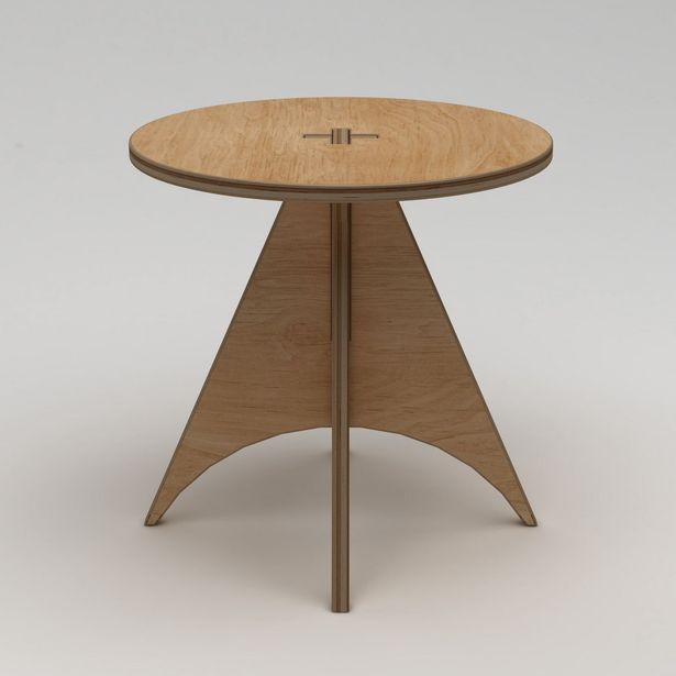 Pyöreä ruokapöytä Linento Furniture Arcus, ø75cm, ruskea