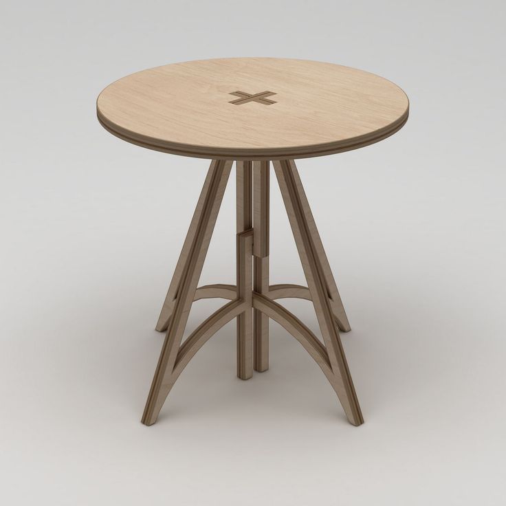 Ruokapöytä Linento Furniture Orbis, Ø75cm, ruskea