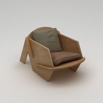 Nojatuoli Linento Furniture Bird, ruskea