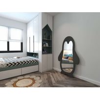 Lasten peili Linento Furniture Penguin, 90x150cm, musta