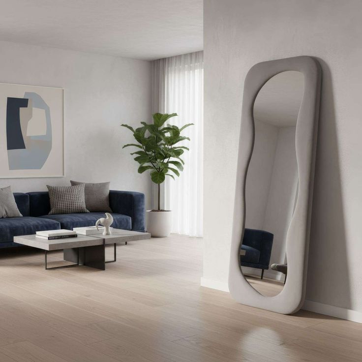 Kokovartalopeili Linento Furniture Pera, 65x170cm, ruskea