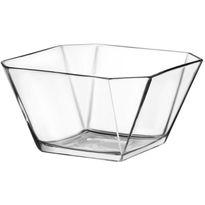 Lasinen salaattikulho Linento Toss, 19.6x19.6cm, kirkas lasi