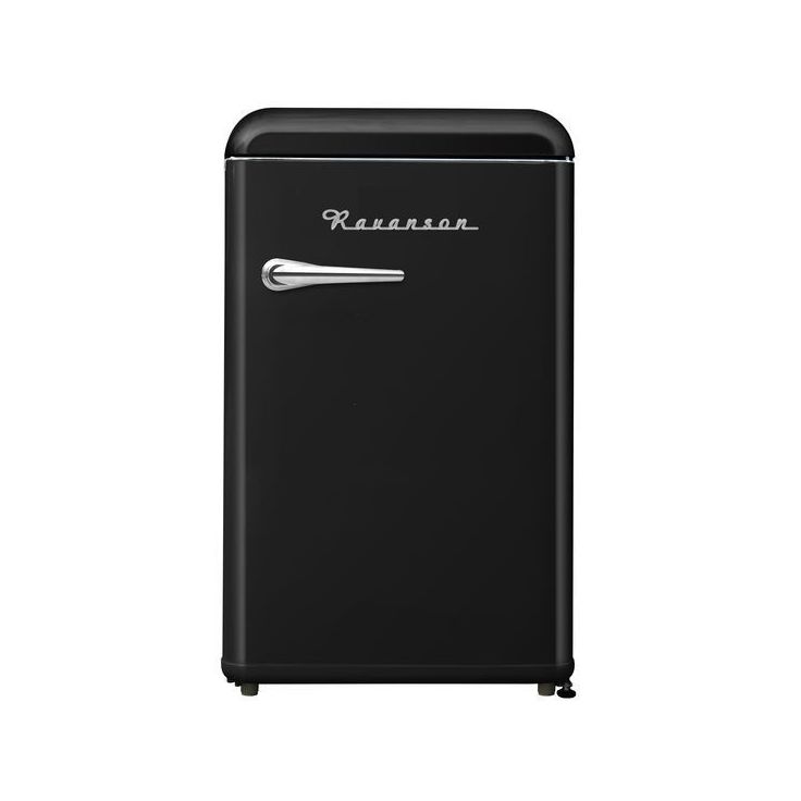 Jääkaappi pakastelokerolla Ravanson LKK120RB, 55cm, musta