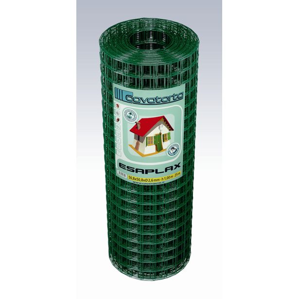 Esaplax-verkko, PVC, 500mm, 12,7mm, 0,9/1,4mm, 25m