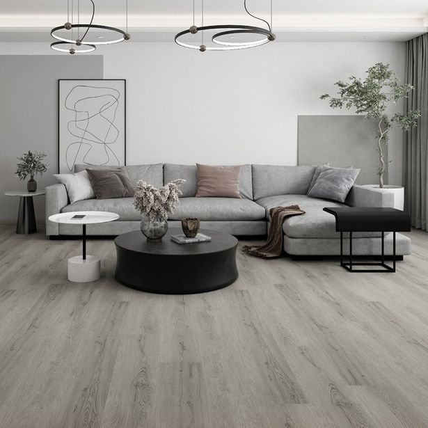 Vinyylilattia Luna Smoke, integroitu alusmateriaali