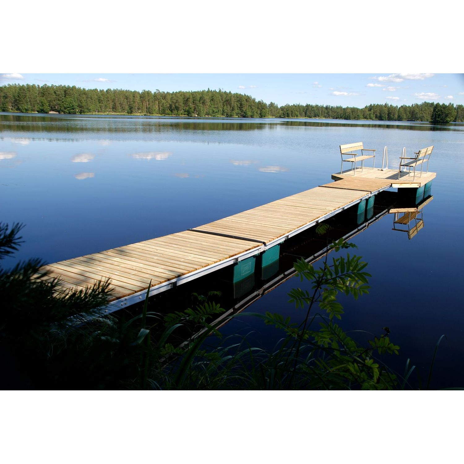 Laituri Luoman Lumme LCX-2-7-8, 2.3x13.9m + ponttonit