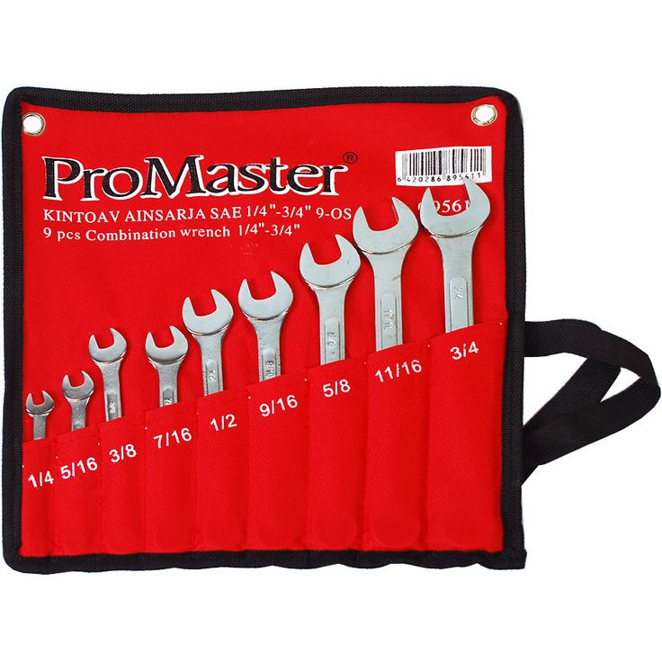 Kiintolenkkiavainsarja ProMaster, SAE 1/4"-3/4", 9-os.