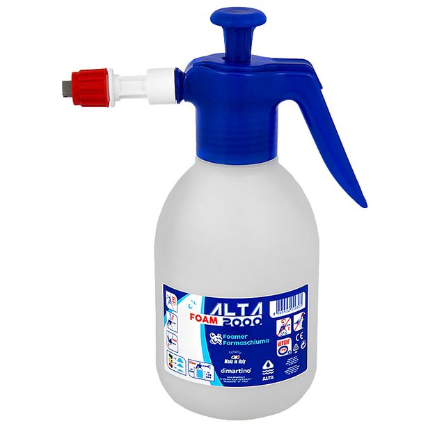 Paineruiskupullo Alta Foam 2,0 l, FPM, vaahdottava sininen