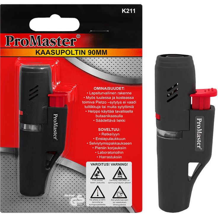 Kaasupoltin ProMaster, 90mm, pietsosytytys