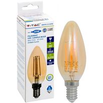 LED-polttimo V-TAC 4W E14 2200 K, 350 lm, kynttilämalli, meripihka