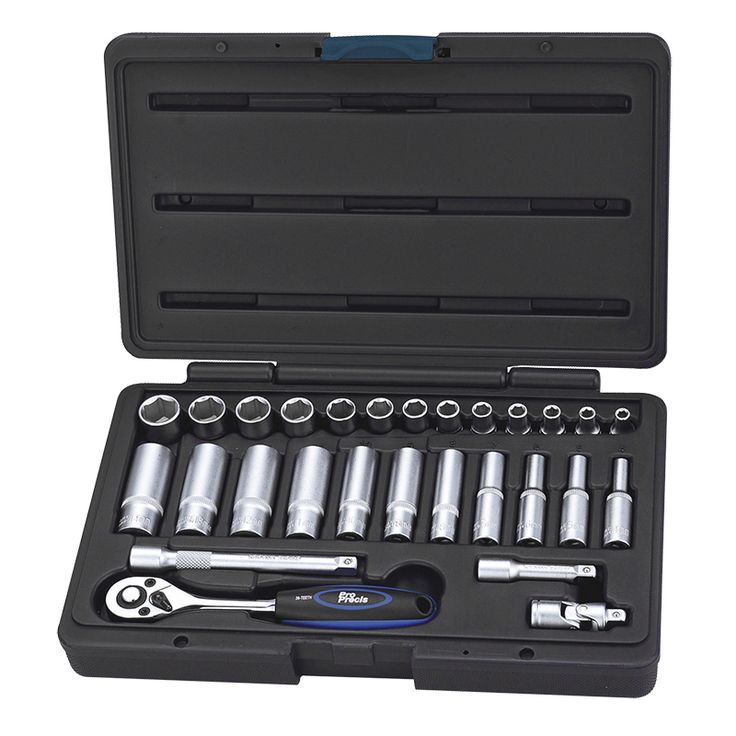 Työkalusarja Pro Precis, 1/4", 28-os., 4-14mm, pitkät ja lyhyet hylsyt