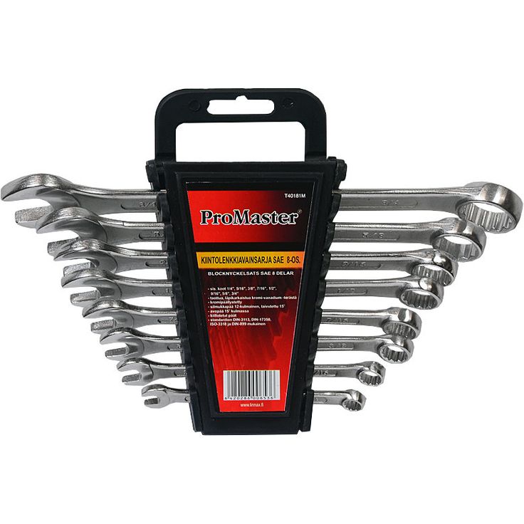 Kiintolenkkiavainsarja ProMaster, SAE 1/4"-3/4", 8-os.