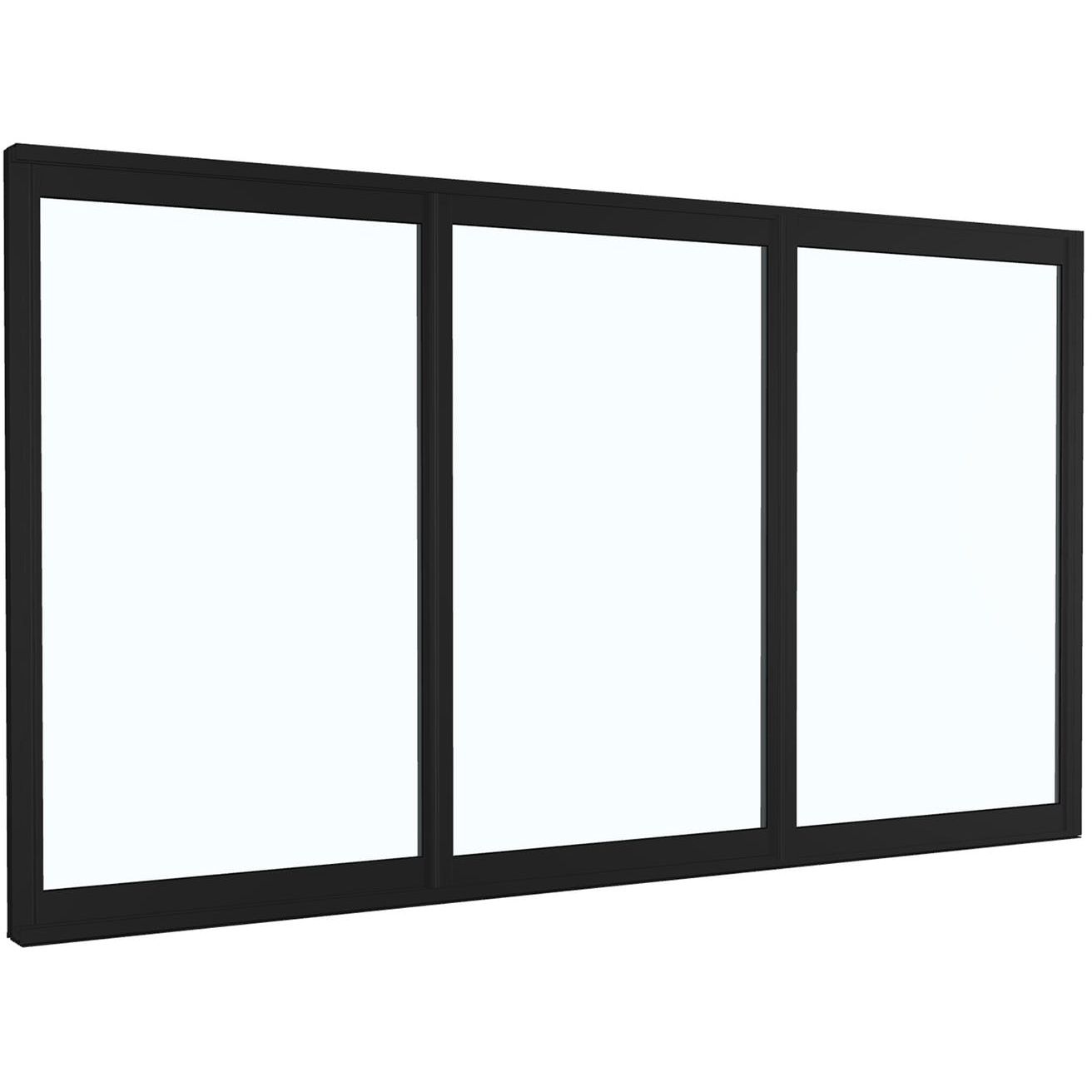 Terassin liukulasi-ikkuna Landskap Stadig, pidennetty kesäkausi, 3 osaa, 2827 mm, musta, napsautuslukko