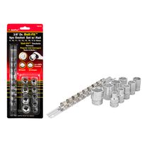 Hylsysarja AmPro Bolt-fit 3/8&quot;, 6PT, 9 osaa + pidike