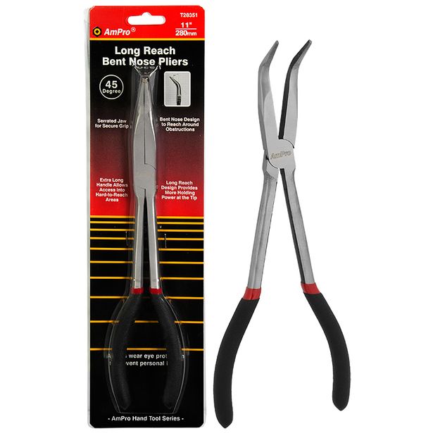 Pitkät taivutetut kärkipihdit AmPro, 280mm