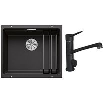 Keittiöallas Blanco Etagon 500-U ja Lapetek Lina 20-A keittiöhana, APK-liitäntä, antrasiitti