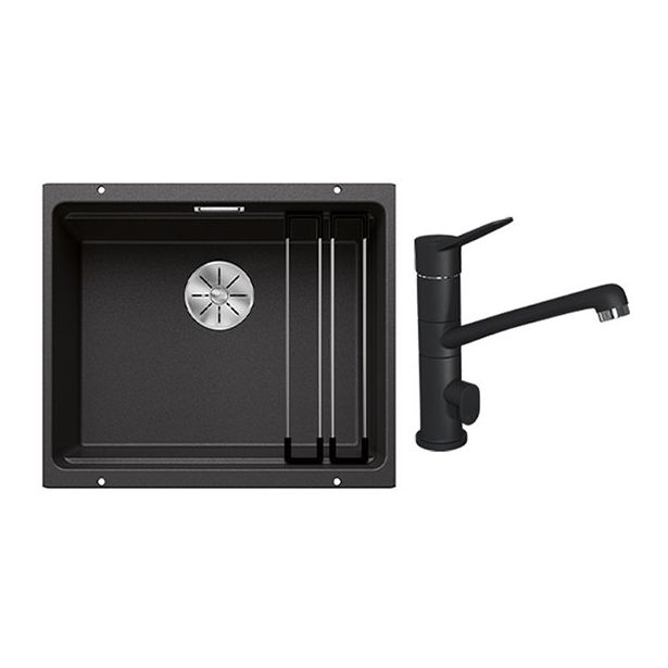 Keittiöallas Blanco Etagon 500-U + keittiöhana Lapetek Lina-A antr. 440x540mm