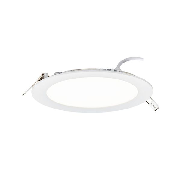 LED-alasvalo Limente DRI-12 Lux, Ø 174x20mm, 12W, IP44, upotettava, valkoinen