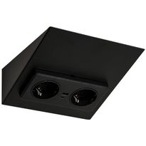 Pistorasia Limente Mini-2C USB, IP20, 58x162x170mm, musta