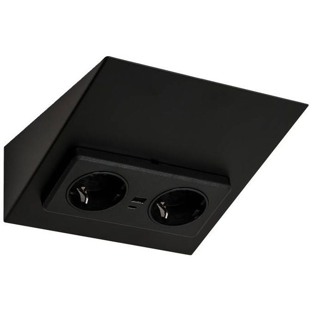 Pistorasia Limente Mini-2C USB, IP20, 58x162x170mm, musta
