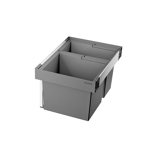 Jäteyksikkö Blanco Flexon II Low 50/2, 2x19L, harmaa