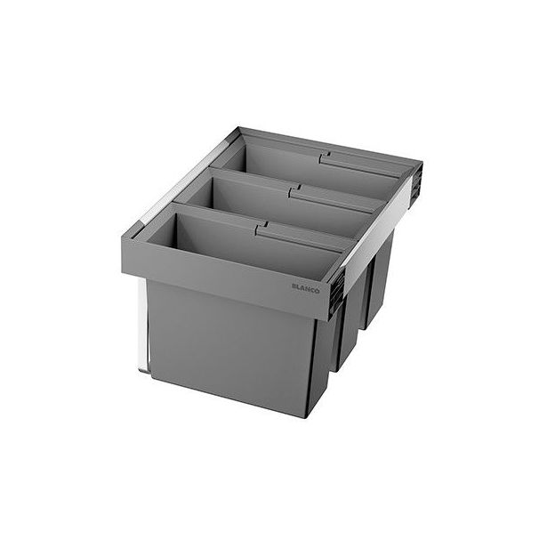 Jäteyksikkö Blanco Flexon II Low 60/3, 3x15L, harmaa