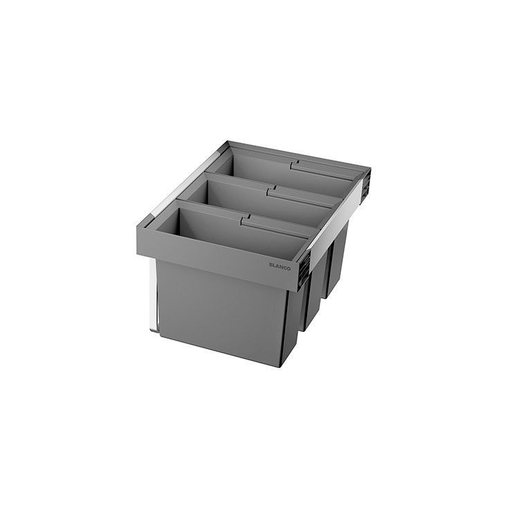 Jäteyksikkö Blanco Flexon II Low 60/3, 3x15L, harmaa