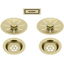 Pohjaventtiilin vaihtosetti Blanco InFino, messinki, 2-altaiset, Verkkokaupan poistotuote