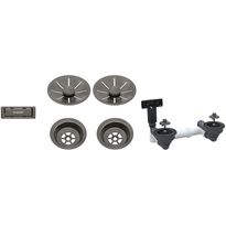 Pohjaventtiilistö Blanco InFino, 2 altaalle, manuaalinen, dark steel