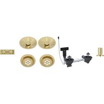 Pohjaventtiilistö Blanco InFino, 2 altaalle, kaukosäädettävä, messinki