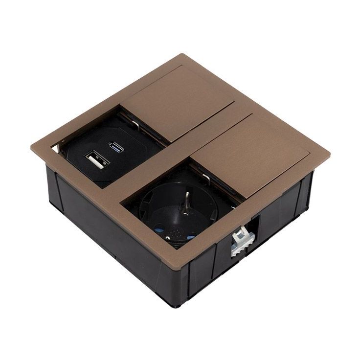 Pistorasia Limente Desk-2 USB IP54 kupari