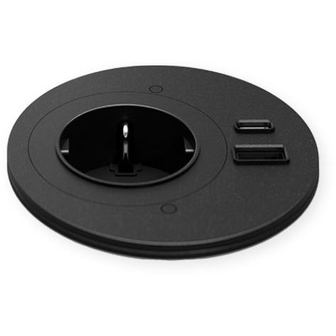 Pistorasia Limente Spot USB uppoasennettava IP20 240V musta