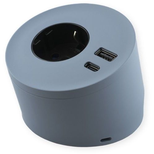Pistorasia Limente Spot USB pinta-asennettava vapaasti tasolla seisova IP20 240V sininen