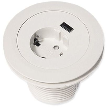 Pistorasia Limente Tag USB A, IP20 240V valkoinen