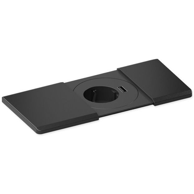 Pistorasia Limente Tag-Slide USB A, IP20 240V musta