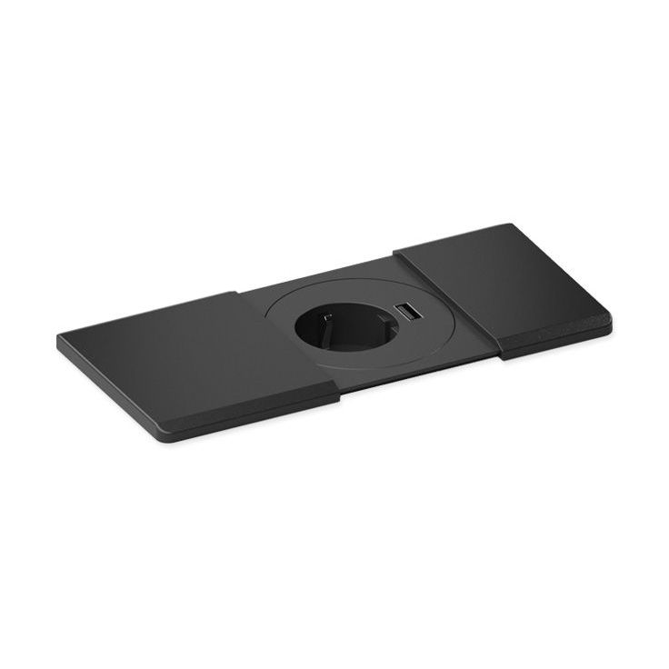 Pistorasia Limente Tag-Slide USB A, IP20 240V musta