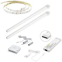 LED-valaisinsetti kaappiin Limente ovitunnistin virtalähde 4m IP20 24V, eri vaihtoehtoja
