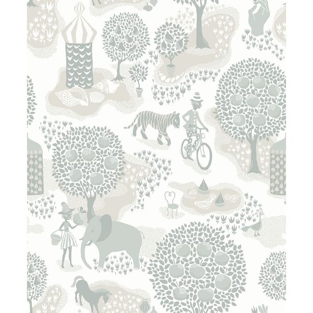Tapetti Littlephant Jardin de la vie, vaaleansininen