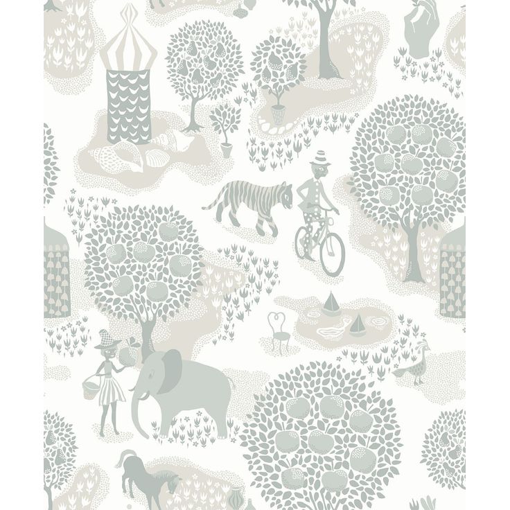Lastenhuoneen tapetti Littlephant Jardin de la vie, vaaleansininen