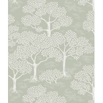 Tapetti Littlephant Woodland Notes, vaaleanvihreä