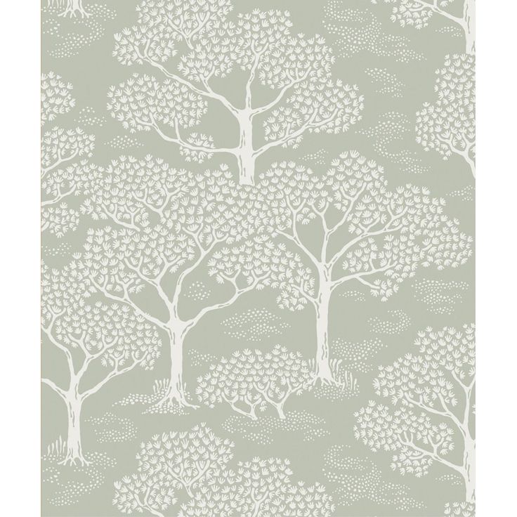Metsätapetti Littlephant Woodland Notes, vaaleanvihreä