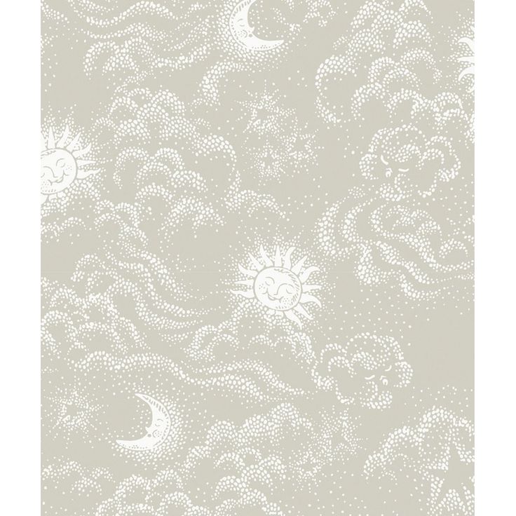 Lastenhuoneen tapetti Littlephant Happy Cloud, harmaa/beige