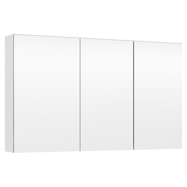 Peilikaappi LED-valolla Temal Choice, 110 cm, pariovet oikea, pistorasia oikea, valkoinen laminaatti