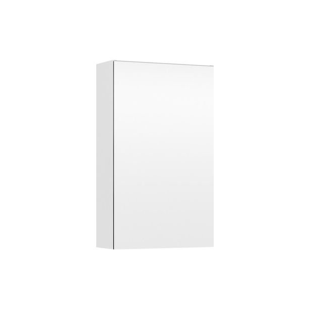 Peilikaappi LED-valolla Temal Choice, 40 cm, oikeakätinen, pistorasia oikea, valkoinen laminaatti